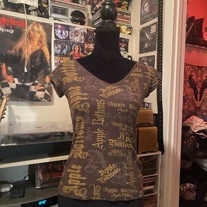 Vintage Apple Bottoms Brown baby tee
